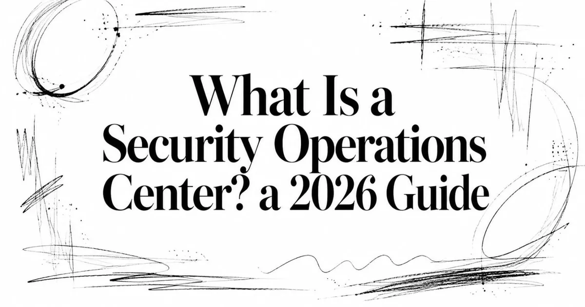 What Is a Security Operations Center? a 2026 Guide