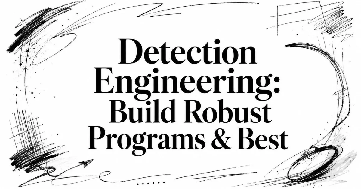 Detection Engineering: Build Robust Programs & Best