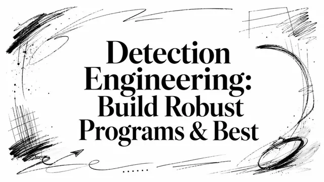 Detection Engineering: Build Robust Programs & Best