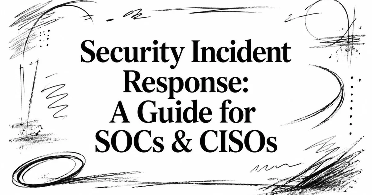 Security Incident Response: A Guide for SOCs & CISOs