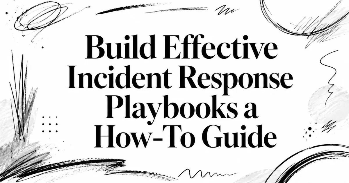 Build Effective Incident Response Playbooks a How-To Guide