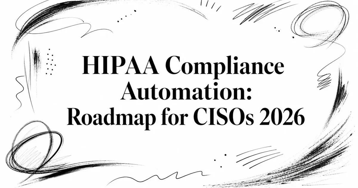 HIPAA Compliance Automation: Roadmap for CISOs 2026