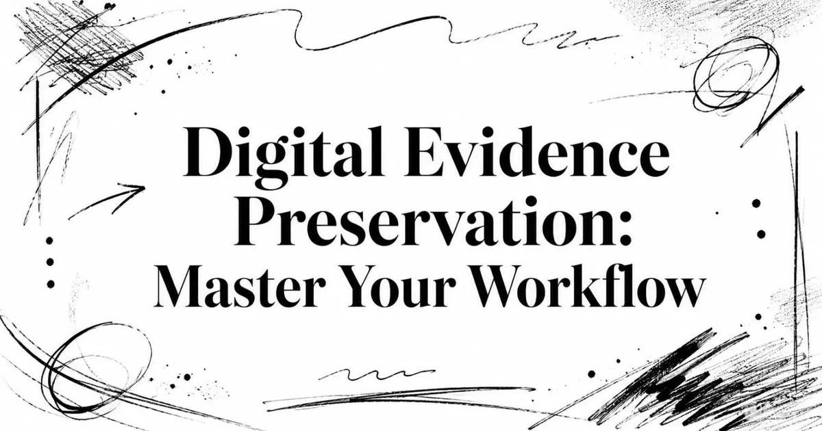 Digital Evidence Preservation: Master Your Workflow