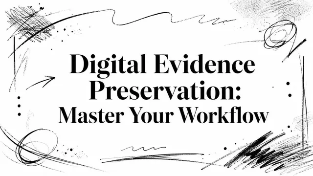 Digital Evidence Preservation: Master Your Workflow