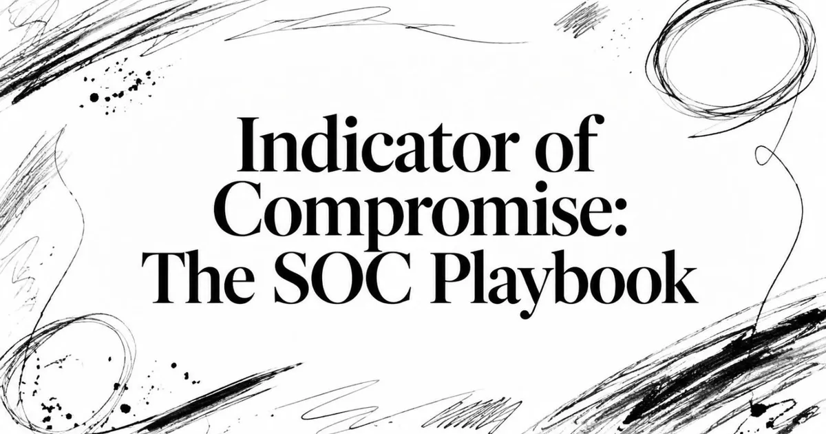 Indicator of Compromise: The SOC Playbook